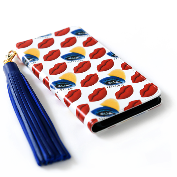 KISS KISS iPHONE CASE RED (Wallet style)
